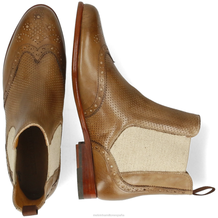 selina 6 mujer Melvin & Hamilton marrón claro JRT4867 botines