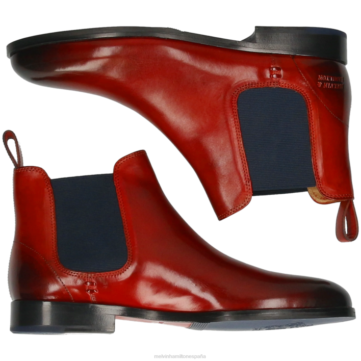 susana 10 mujer Melvin & Hamilton rojo JRT4978 botines