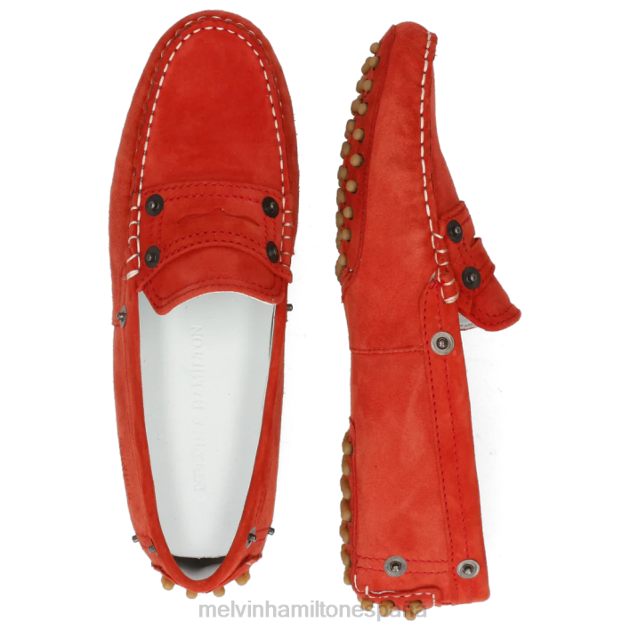 carolina 1 mujer Melvin & Hamilton rojo JRT41462 mocasines