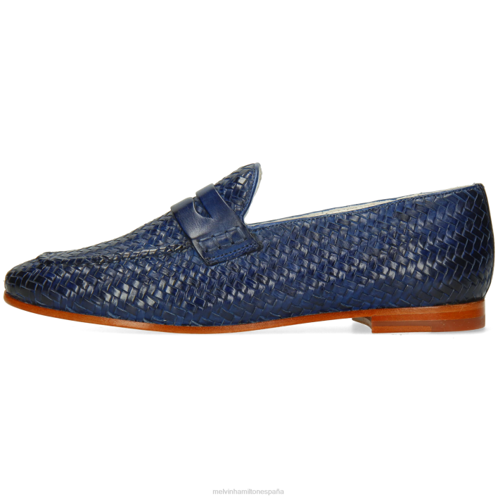 escarlata 52 mujer Melvin & Hamilton azul JRT41402 mocasines