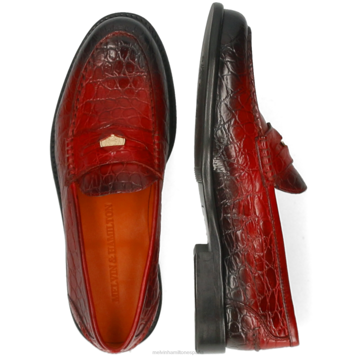 gianna 3 mujer Melvin & Hamilton rojo JRT41318 mocasines