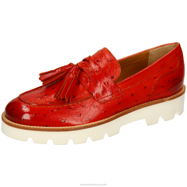 jade 44 mujer Melvin & Hamilton rojo JRT41349 mocasines