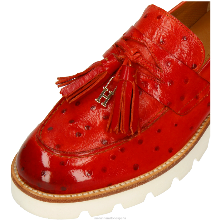 jade 44 mujer Melvin & Hamilton rojo JRT41349 mocasines