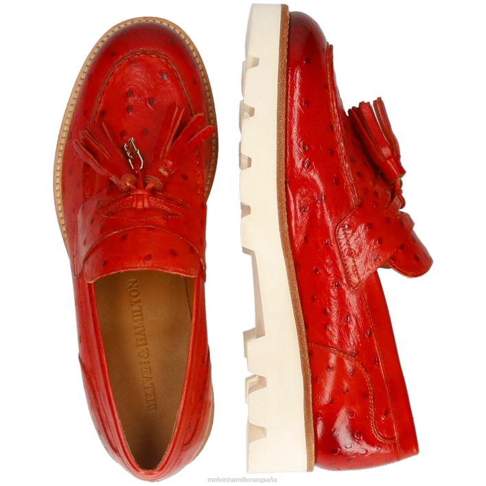 jade 44 mujer Melvin & Hamilton rojo JRT41349 mocasines