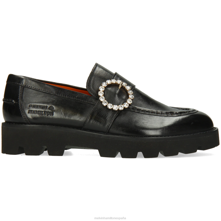 jade 53 mujer Melvin & Hamilton negro JRT41346 mocasines