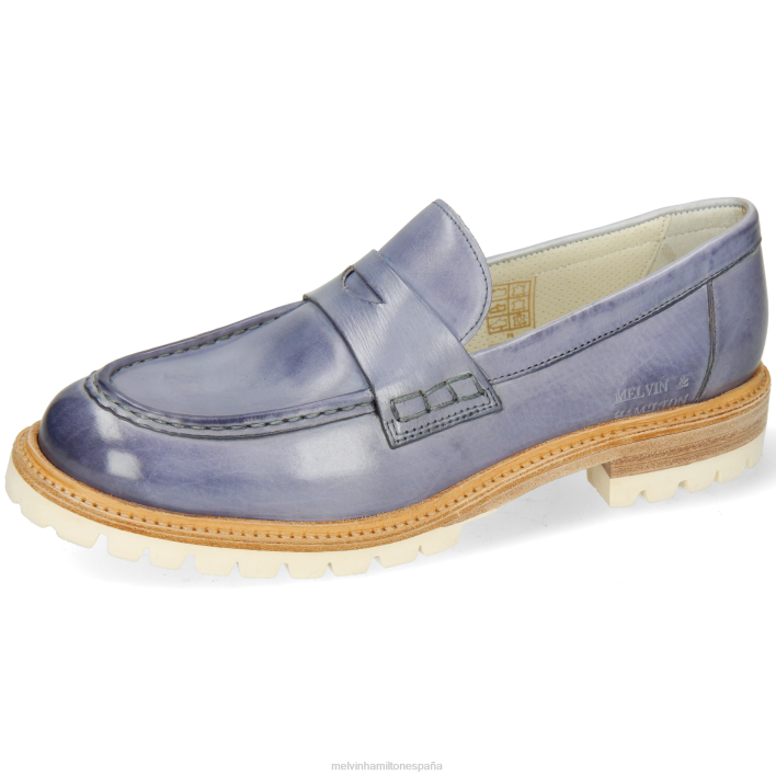 reina 6 mujer Melvin & Hamilton azul JRT41379 mocasines