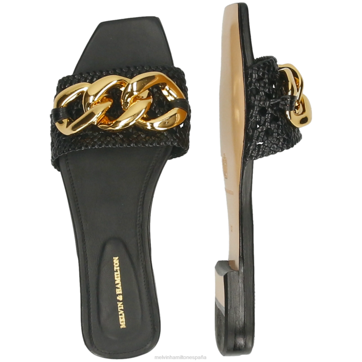 brooke 12 mujer Melvin & Hamilton negro JRT41575 mulas