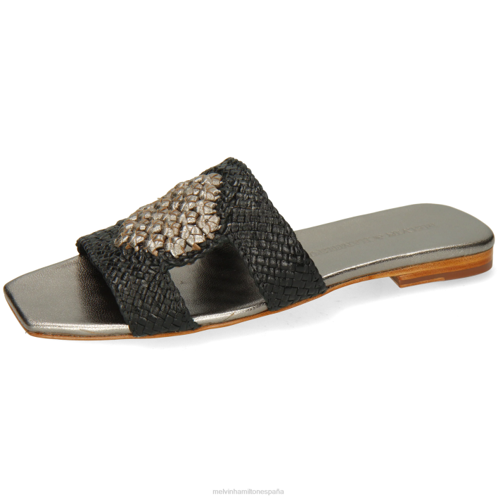 brooke 16 mujer Melvin & Hamilton negro JRT41578 mulas