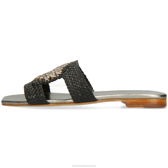 brooke 16 mujer Melvin & Hamilton negro JRT41578 mulas