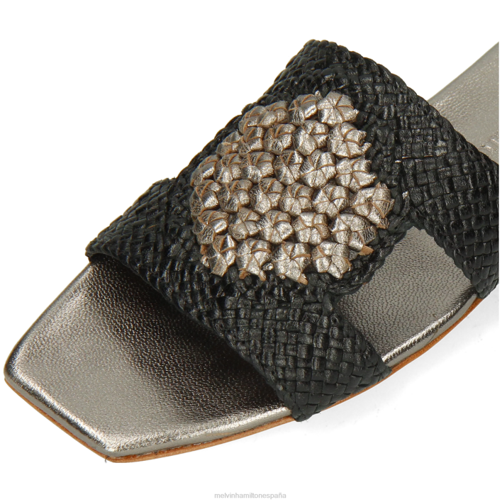 brooke 16 mujer Melvin & Hamilton negro JRT41578 mulas