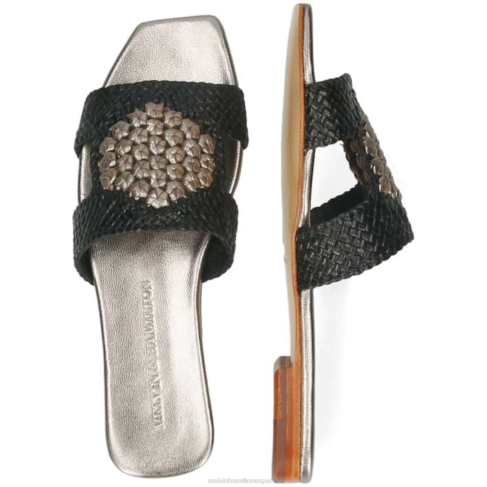 brooke 16 mujer Melvin & Hamilton negro JRT41578 mulas