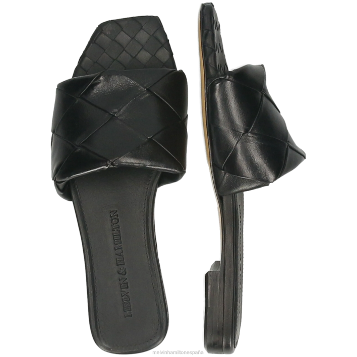 brooke 9 mujer Melvin & Hamilton negro JRT41557 mulas
