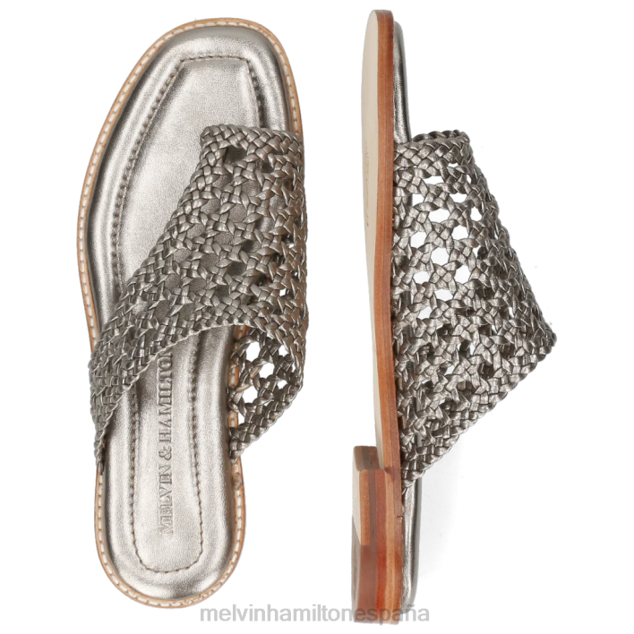 elodie 16 mujer Melvin & Hamilton plata JRT41749 mulas