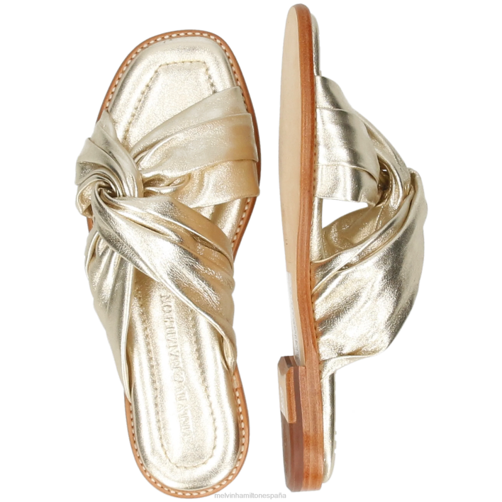 elodie 22 mujer Melvin & Hamilton oro JRT41601 mulas