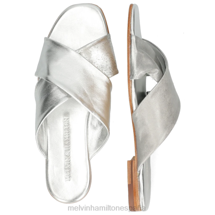 elodie 47 mujer Melvin & Hamilton plata JRT41773 mulas