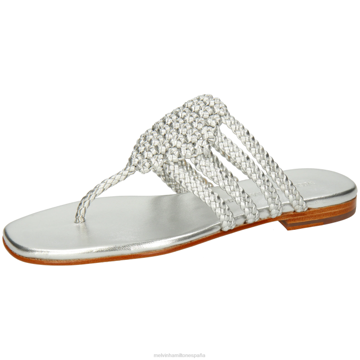 elodie 61 mujer Melvin & Hamilton plata JRT41566 mulas