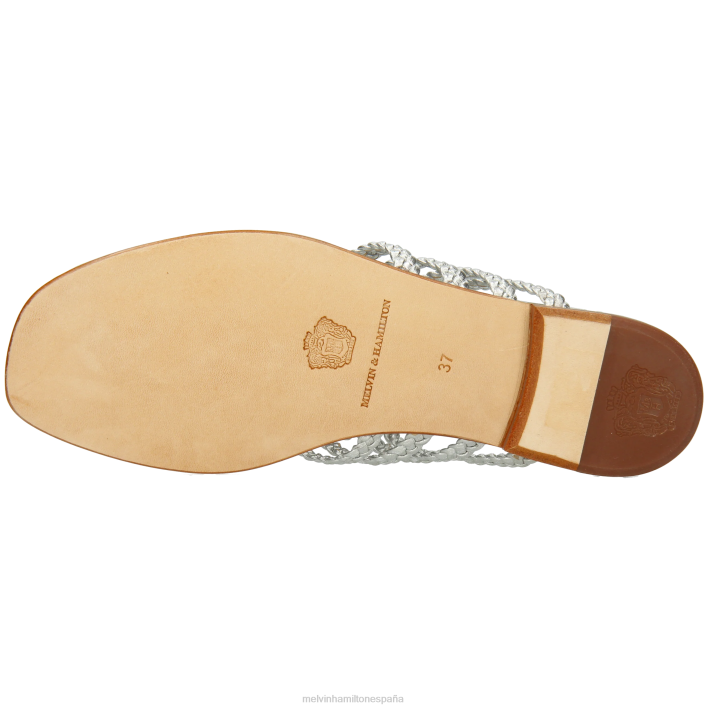 elodie 61 mujer Melvin & Hamilton plata JRT41566 mulas