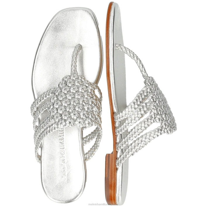 elodie 61 mujer Melvin & Hamilton plata JRT41566 mulas