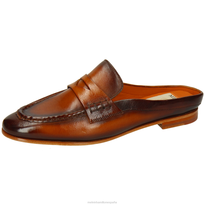 escarlata 71 mujer Melvin & Hamilton marrón JRT41549 mulas