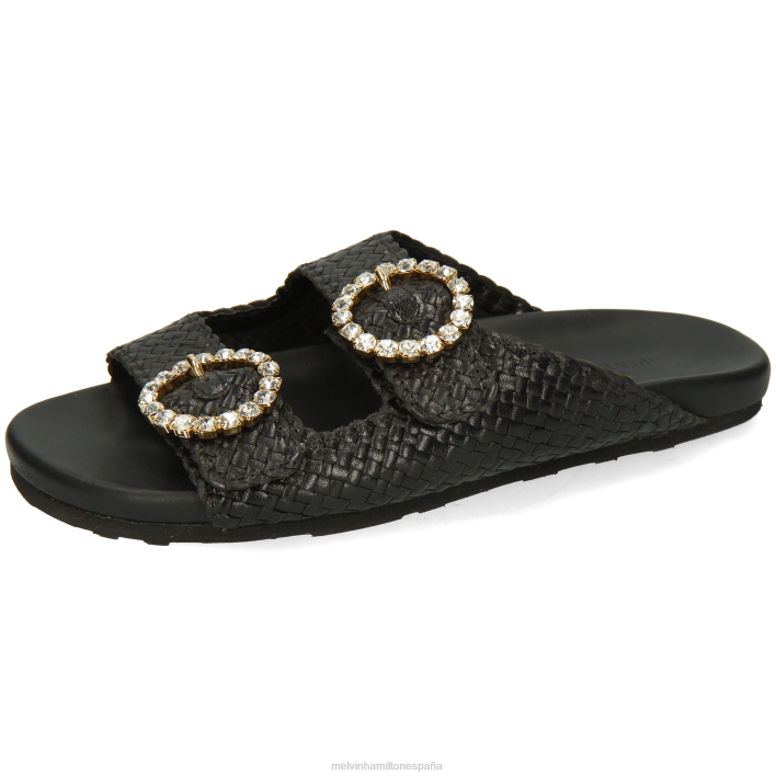 petra 1 mujer Melvin & Hamilton negro JRT41629 mulas