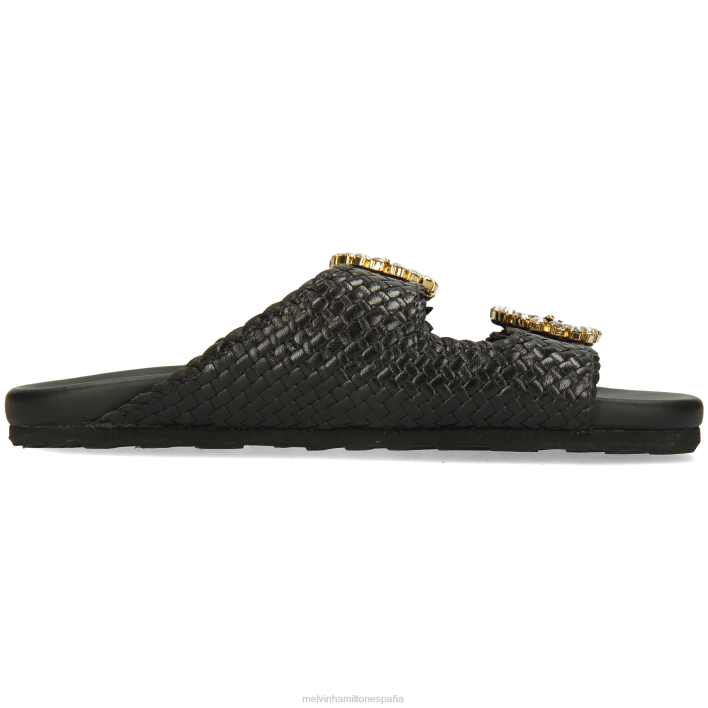 petra 1 mujer Melvin & Hamilton negro JRT41629 mulas