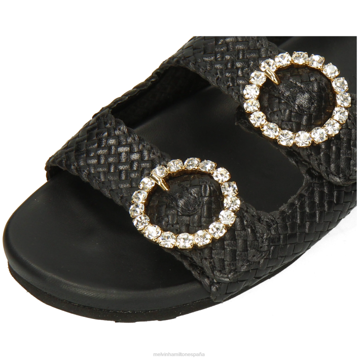 petra 1 mujer Melvin & Hamilton negro JRT41629 mulas