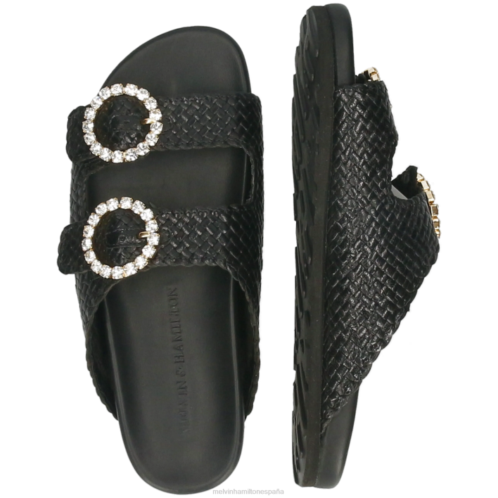 petra 1 mujer Melvin & Hamilton negro JRT41629 mulas