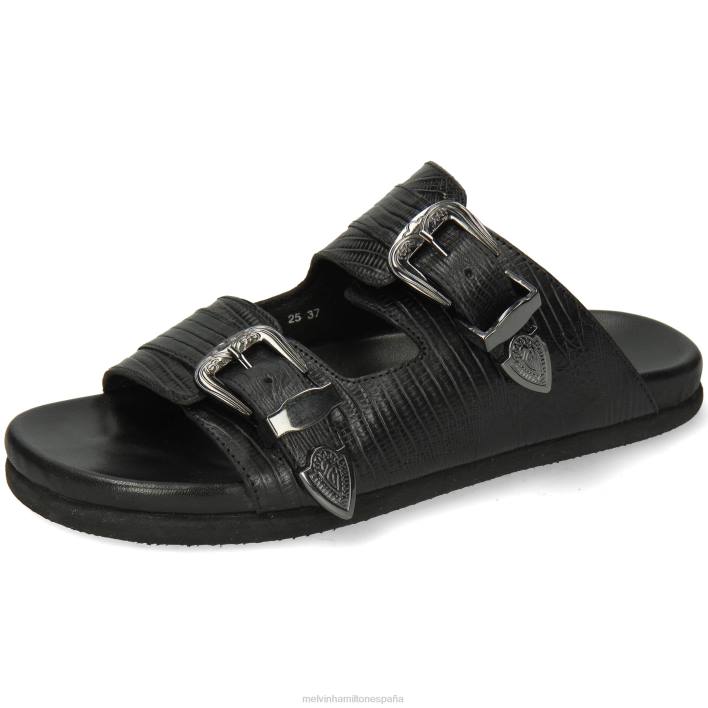 wilma 25 mujer Melvin & Hamilton negro JRT41767 mulas