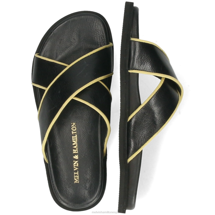 wilma 9 mujer Melvin & Hamilton negro JRT41741 mulas