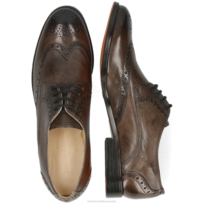amelia 3 mujer Melvin & Hamilton gris JRT41511 zapatos derby