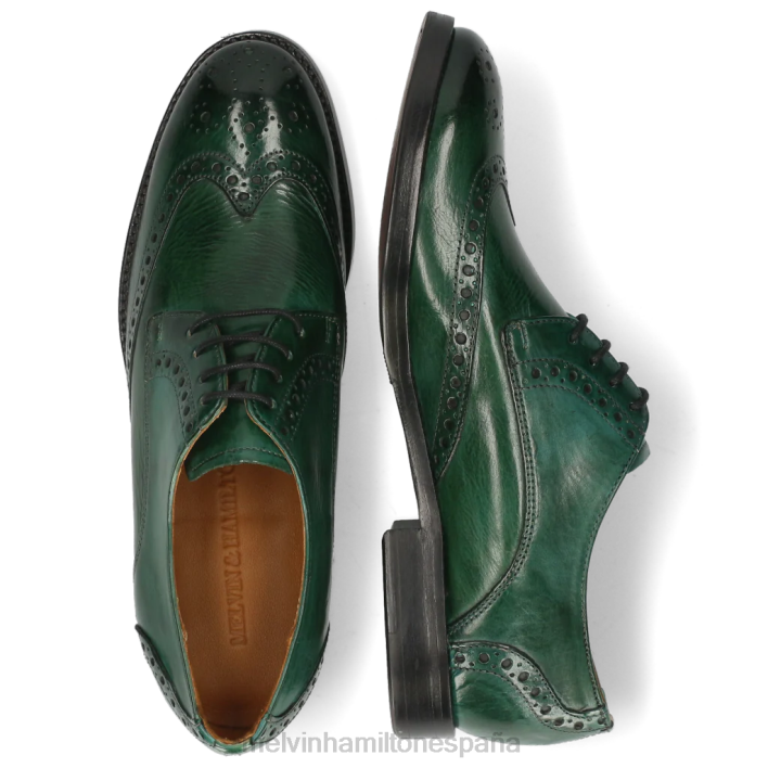 amelia 3 mujer Melvin & Hamilton verde JRT41518 zapatos derby