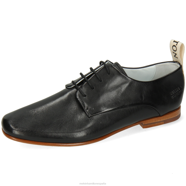 camilla 5 mujer Melvin & Hamilton negro JRT41512 zapatos derby