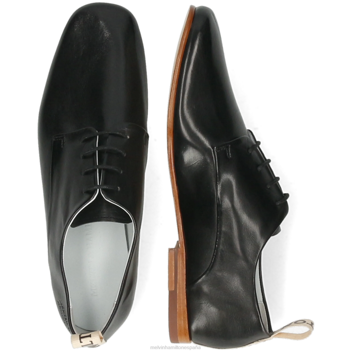 camilla 5 mujer Melvin & Hamilton negro JRT41512 zapatos derby
