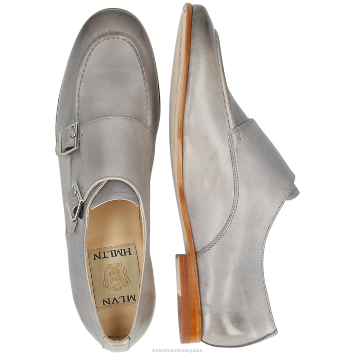 escarlata 68 mujer Melvin & Hamilton gris JRT41476 zapatos monje