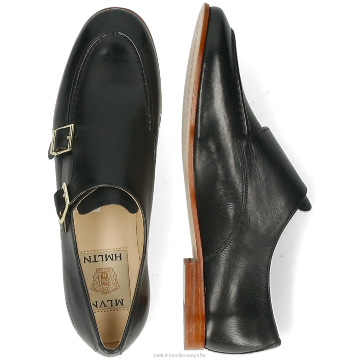 escarlata 68 mujer Melvin & Hamilton negro JRT41482 zapatos monje