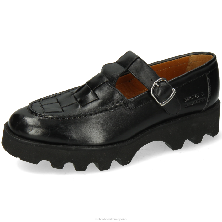 jade 14 mujer Melvin & Hamilton negro JRT41497 zapatos monje