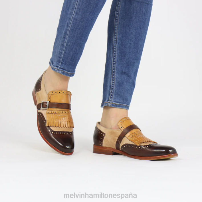selina 2 mujer Melvin & Hamilton marrón JRT41495 zapatos monje
