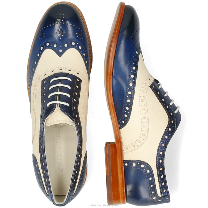 amelia 70 mujer Melvin & Hamilton azul JRT41274 zapatos Oxford