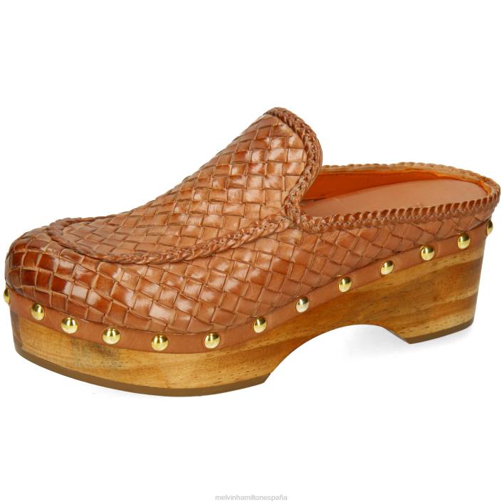 flora 13 mujer Melvin & Hamilton marrón JRT41993 zuecos
