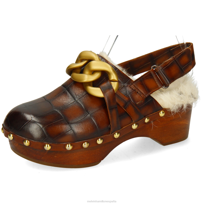 flora 1 mujer Melvin & Hamilton marrón JRT41990 zuecos