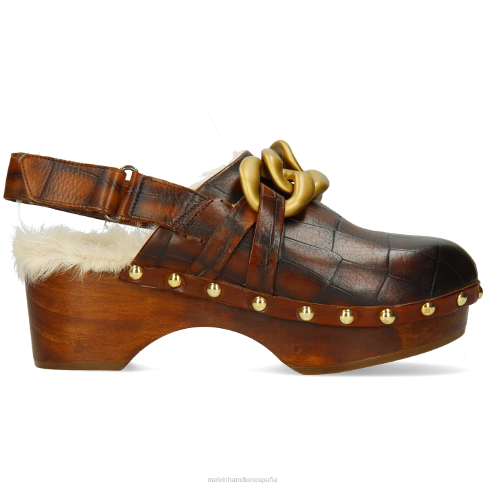 flora 1 mujer Melvin & Hamilton marrón JRT41990 zuecos