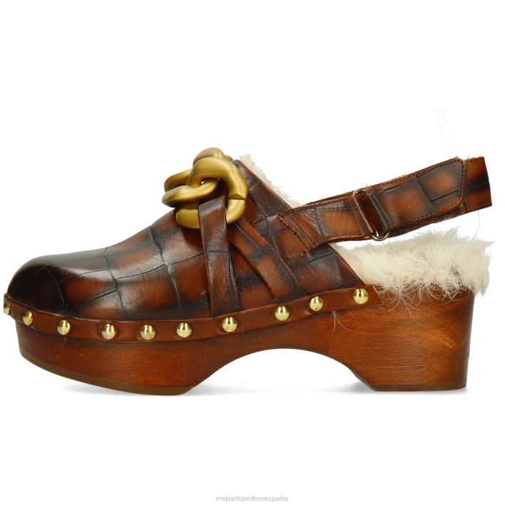 flora 1 mujer Melvin & Hamilton marrón JRT41990 zuecos