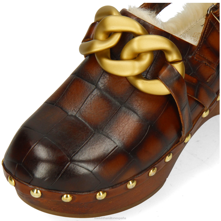 flora 1 mujer Melvin & Hamilton marrón JRT41990 zuecos
