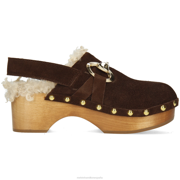 flora 1 mujer Melvin & Hamilton marrón JRT41992 zuecos