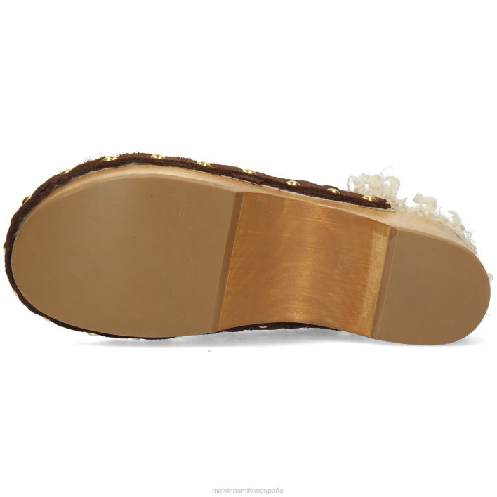 flora 1 mujer Melvin & Hamilton marrón JRT41992 zuecos
