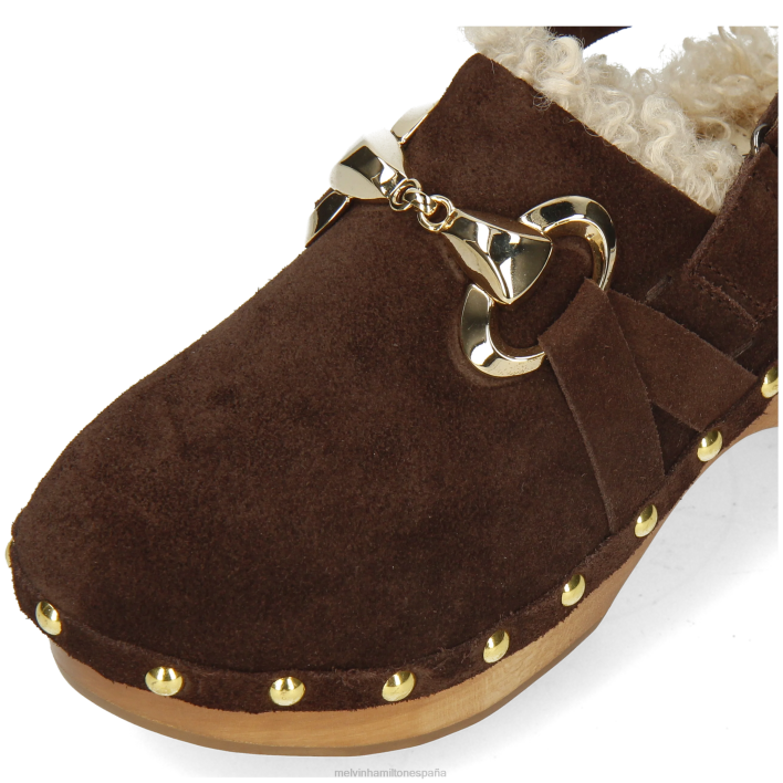flora 1 mujer Melvin & Hamilton marrón JRT41992 zuecos
