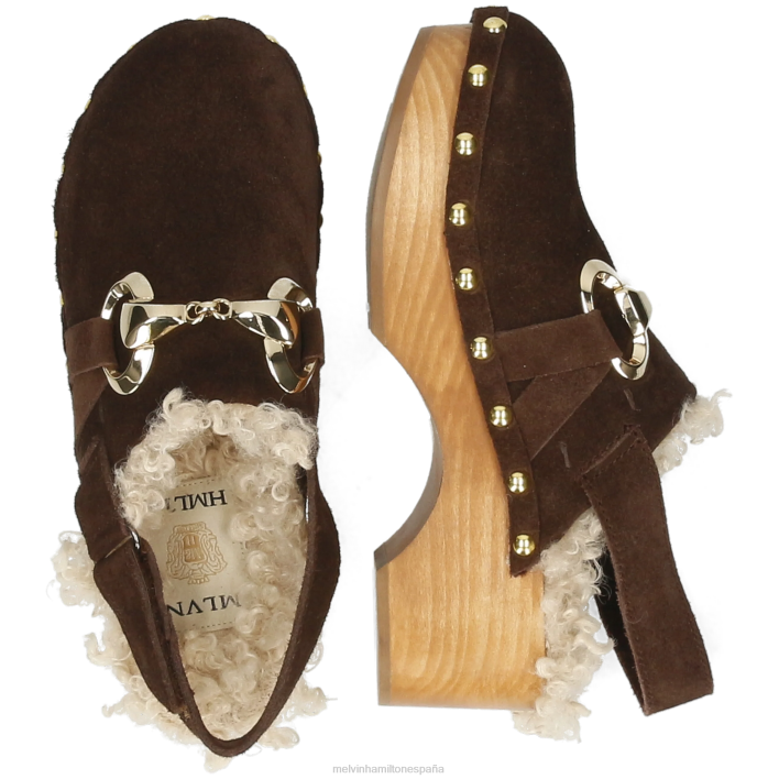 flora 1 mujer Melvin & Hamilton marrón JRT41992 zuecos