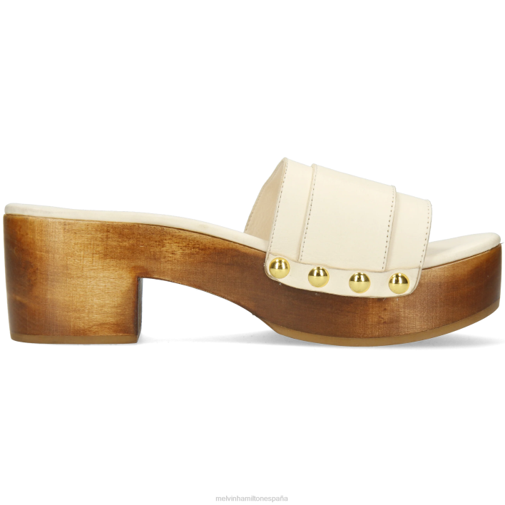 layla 1 mujer Melvin & Hamilton beige JRT41988 zuecos