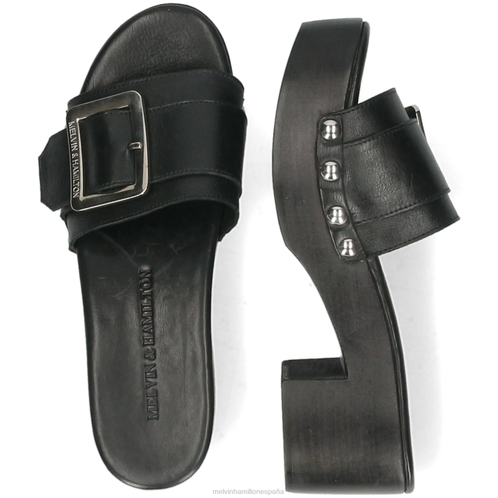 layla 1 mujer Melvin & Hamilton negro JRT41998 zuecos